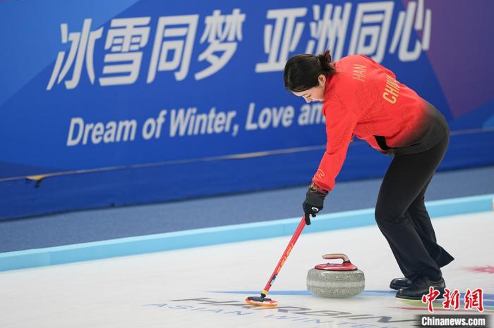 哈尔滨亚冬会冰壶混双再获胜，韩雨／王智宇完