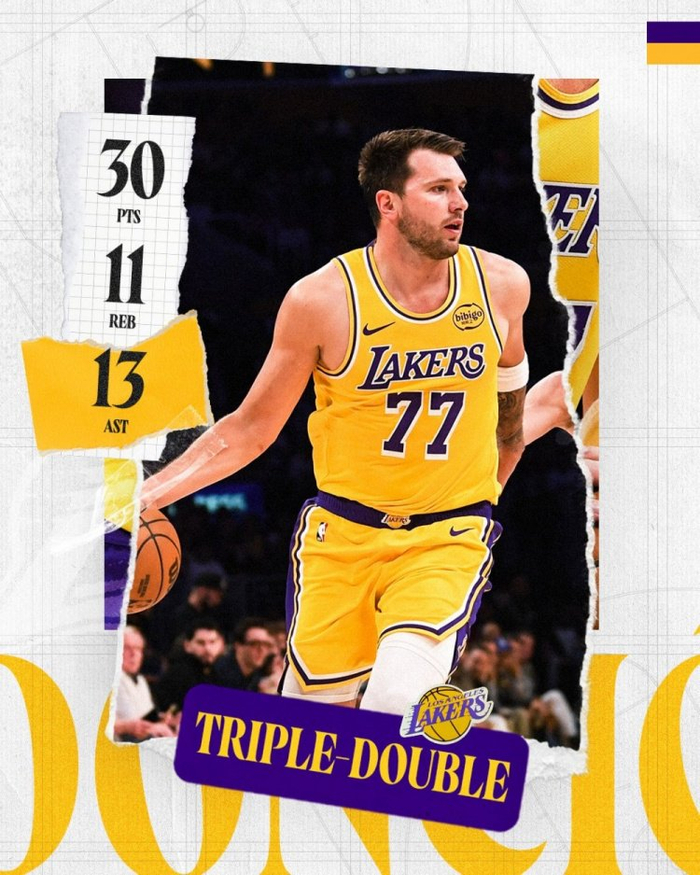 詹姆斯飞扑救球引东契奇赞叹 湖人加时险胜掘金